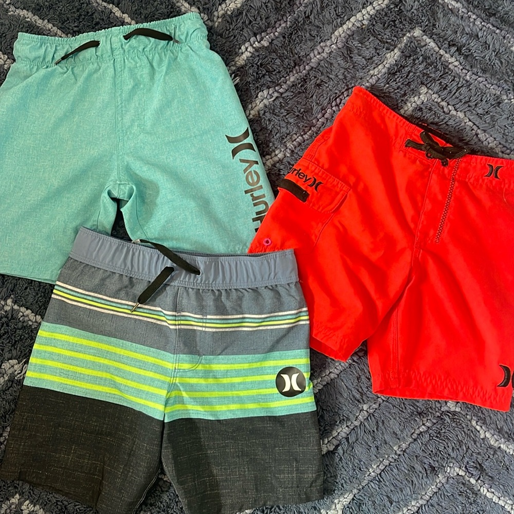 Bundle of 3 toddler boy Hurley bathing suits
